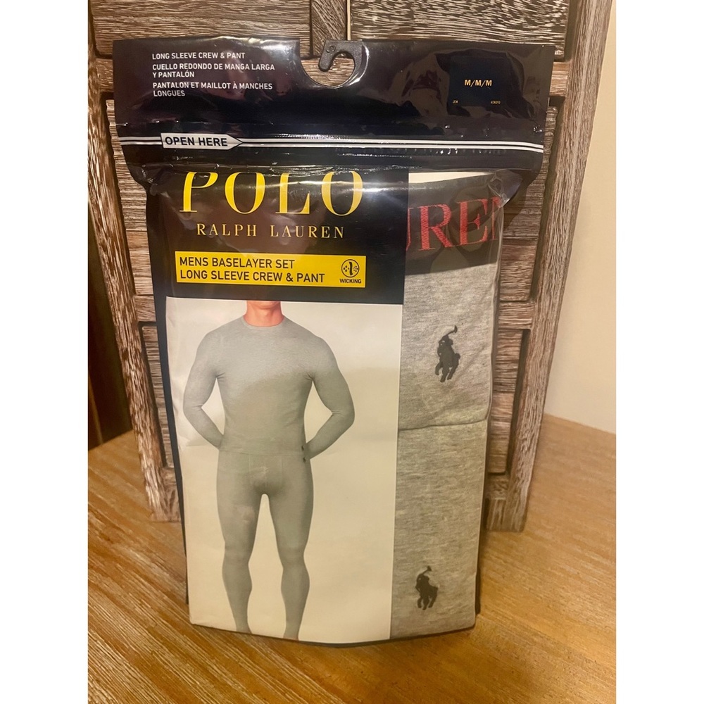 Polo Ralph Lauren Men’s Long Sleeve Crew Neck Shirt and Pants Set - Large